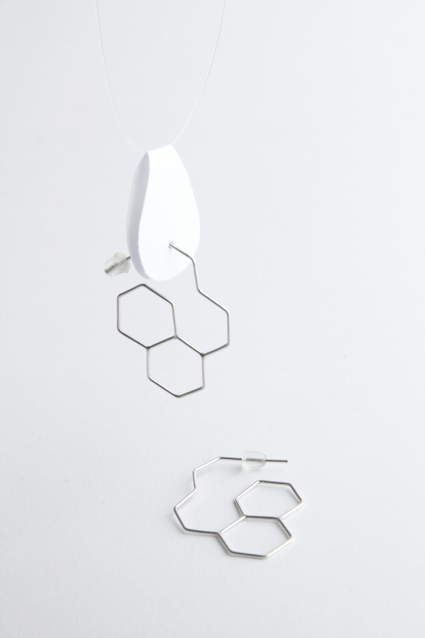hexagone quad earrings