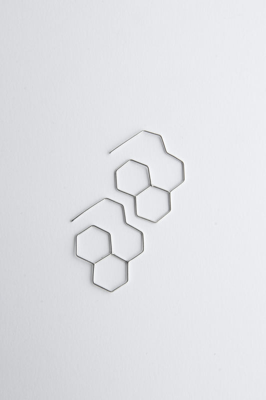 hexagone quad earrings
