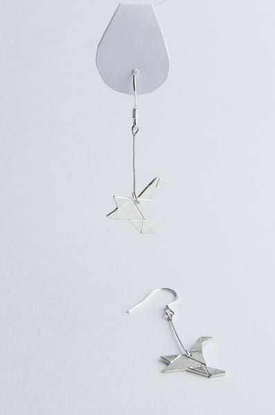 Origami Humming Bird earrings