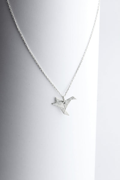 Origami Humming Bird necklace (medium)