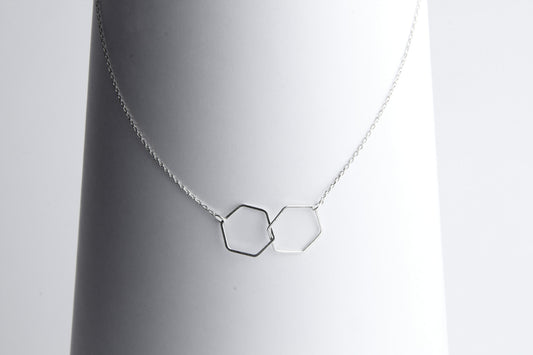 Double Hexagone Necklace